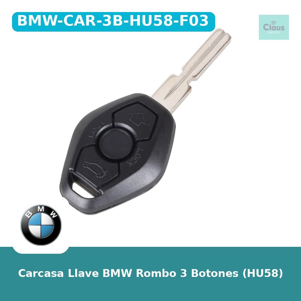 Carcasa Llave BMW Rombo 3 Botones (HU58)