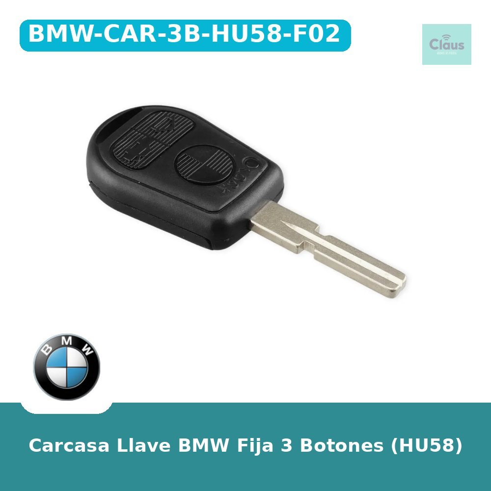 Carcasa Llave BMW Fija 3 Botones (HU58)