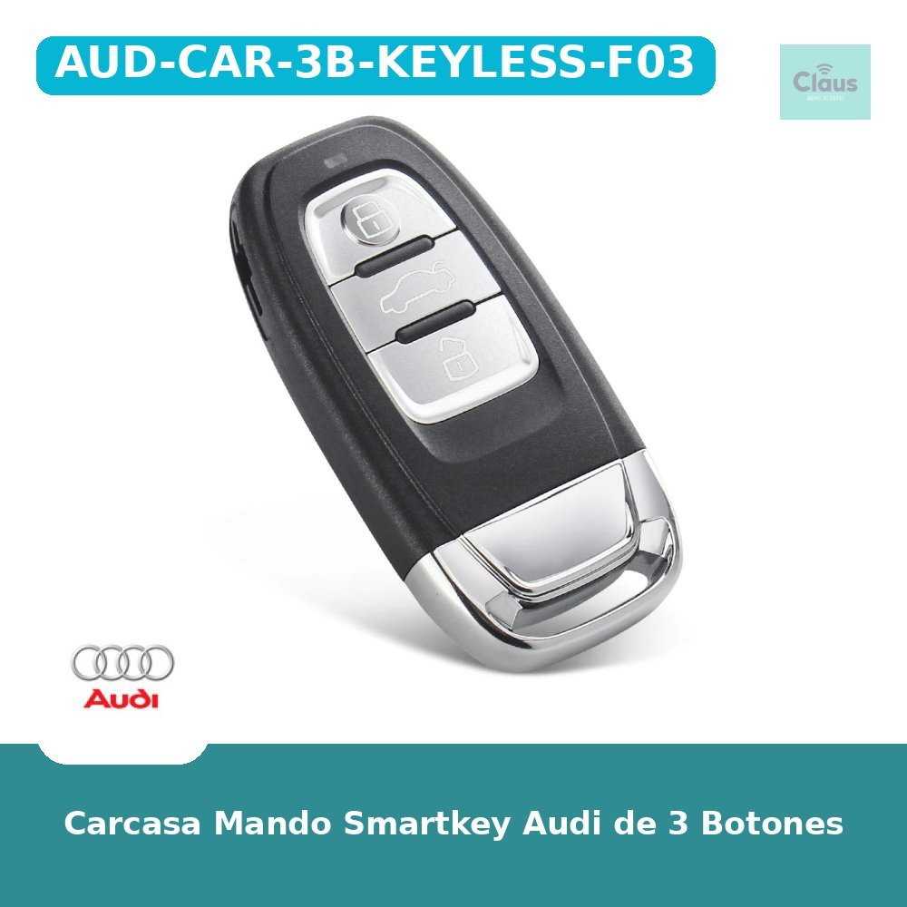Carcasa Mando Smartkey Audi de 3 Botones