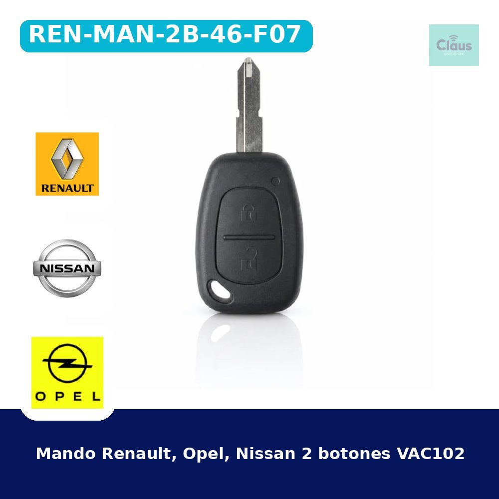 Mando Renault, Opel, Nissan 2 botones VAC102