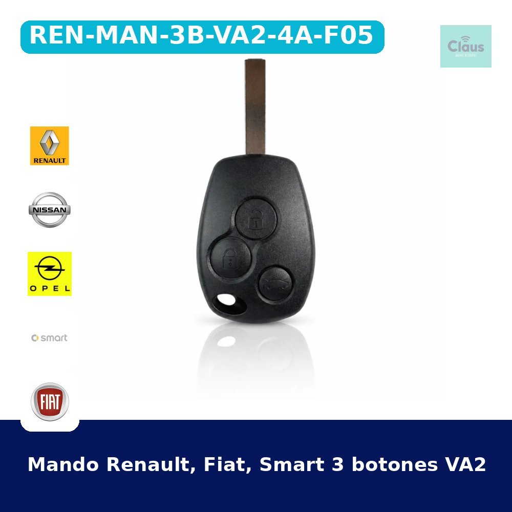 Mando Renault, Fiat, Smart 3 botones VA2