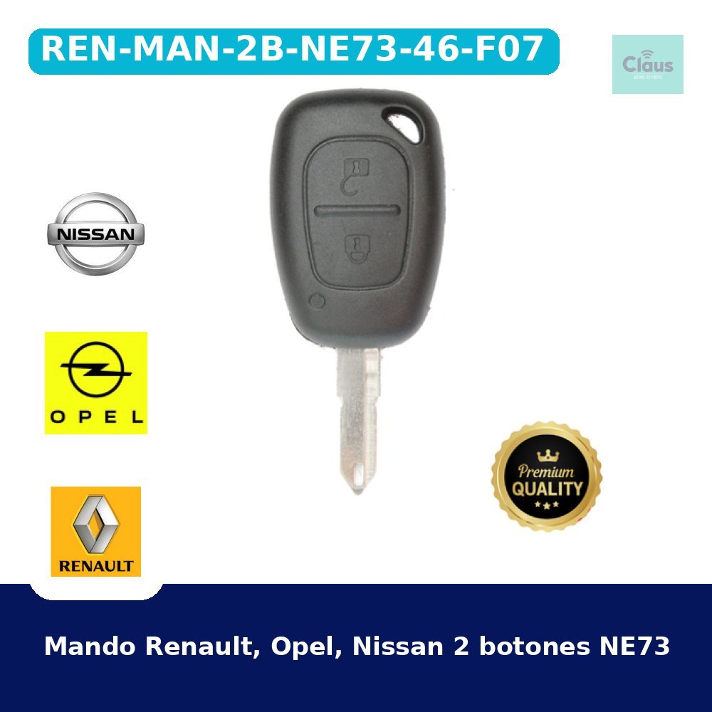 Mando Renault, Opel, Nissan 2 botones NE73