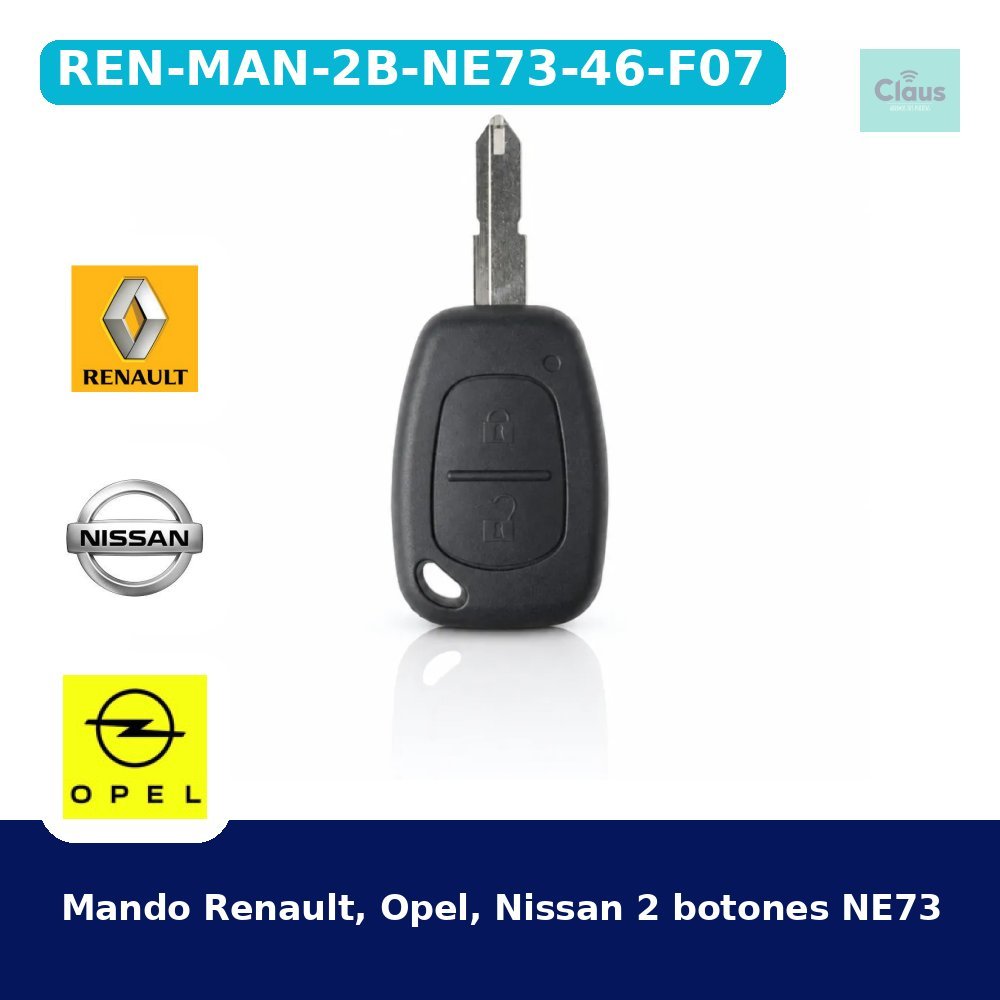 Mando Renault, Opel, Nissan 2 botones NE73
