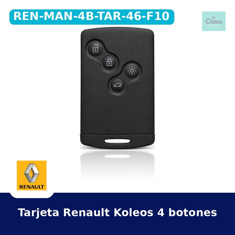 Tarjeta Renault Koleos 4 botones