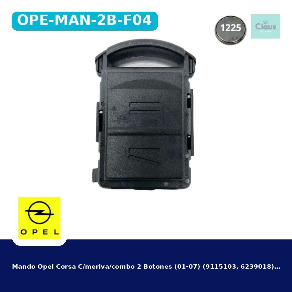 Mando Opel Corsa C/meriva/combo 2 Botones (01-07) (9115103, 6239018) 433 Mhz Ask - After Market