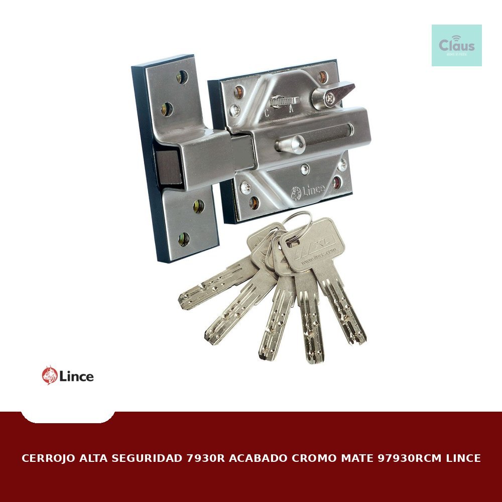 Cerrojo Lince 7930R Alta Seguridad