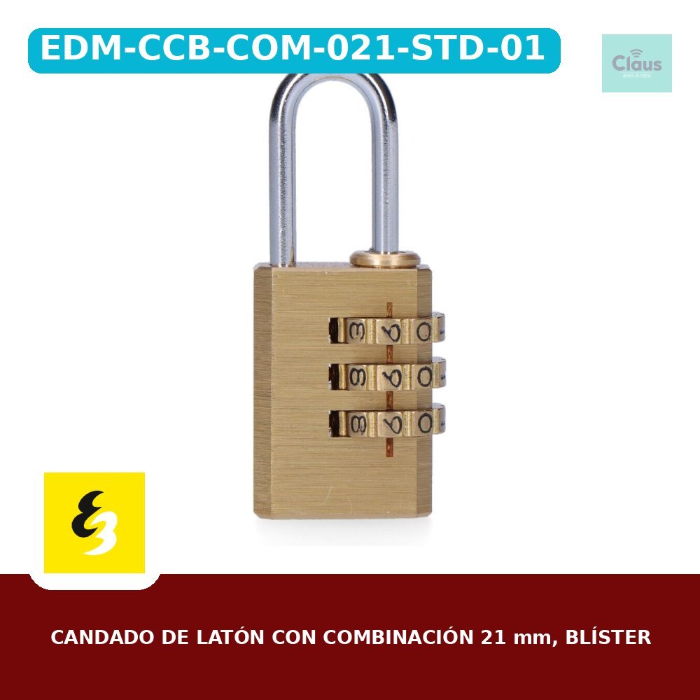Candado EDM de Latón con Combinación