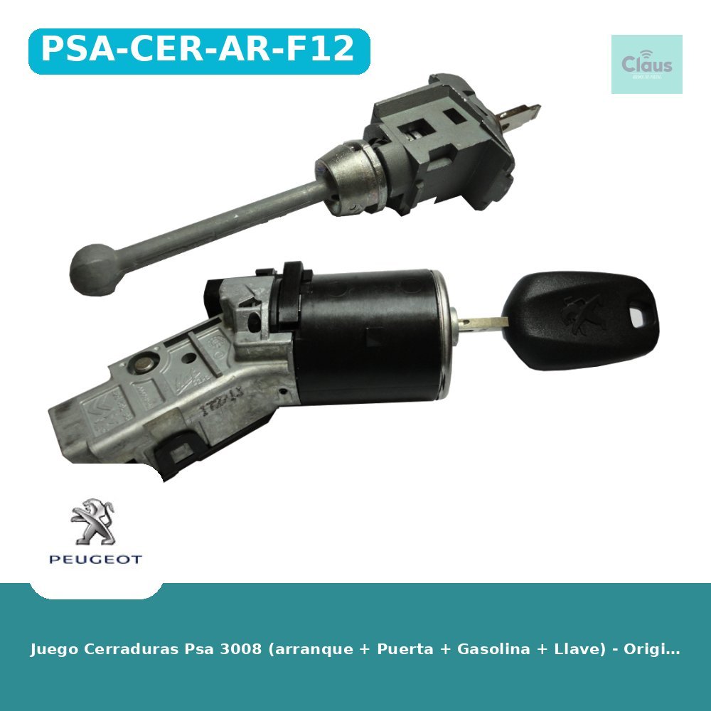 Juego Cerraduras Psa 3008 (arranque + Puerta + Gasolina + Llave) - Original -