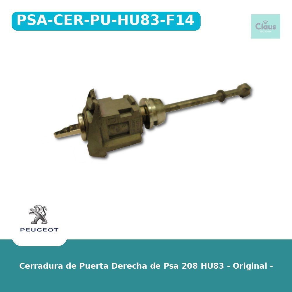 Cerradura de Puerta Derecha de Psa 208 HU83 - Original -