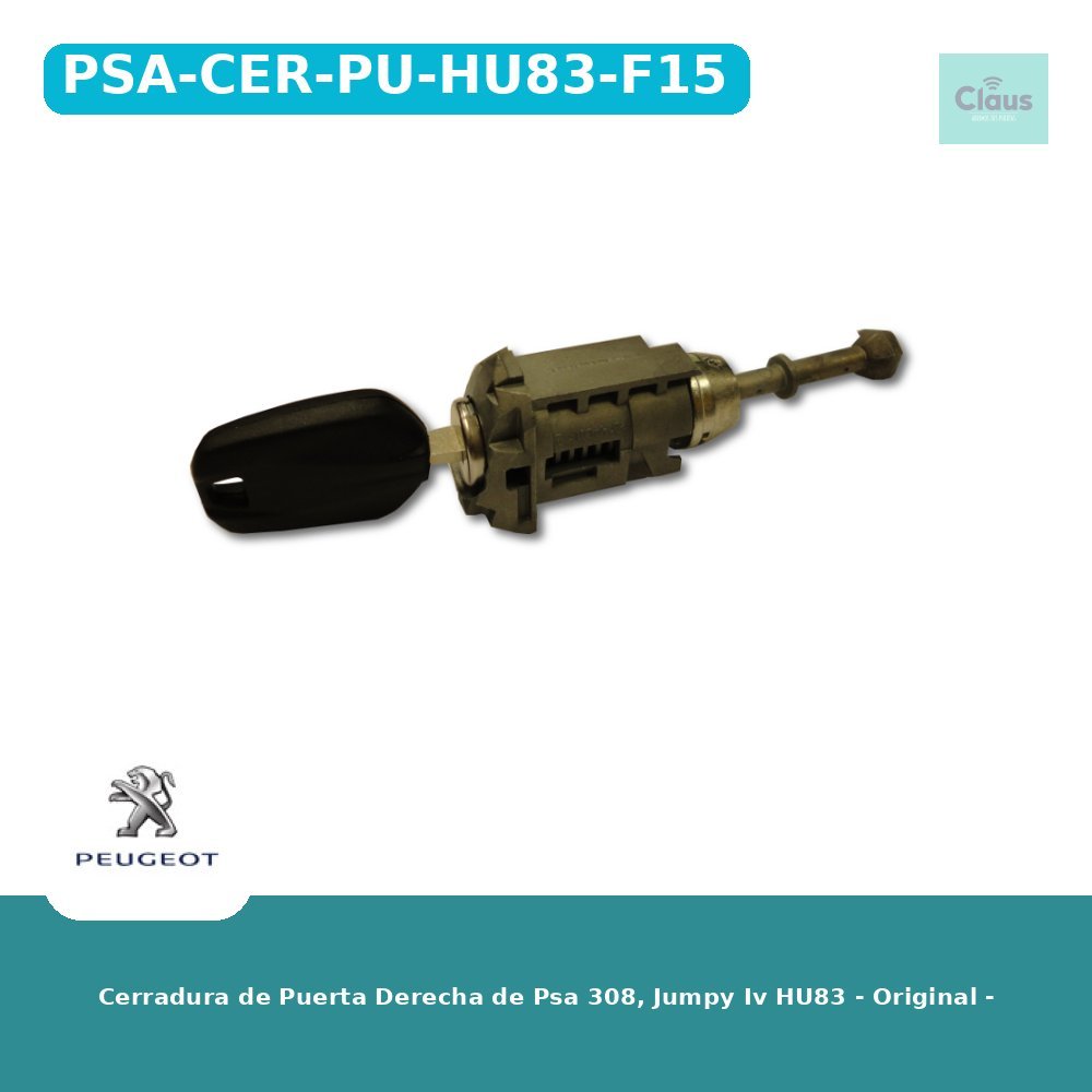 Cerradura de Puerta Derecha de Psa 308, Jumpy Iv HU83 - Original -