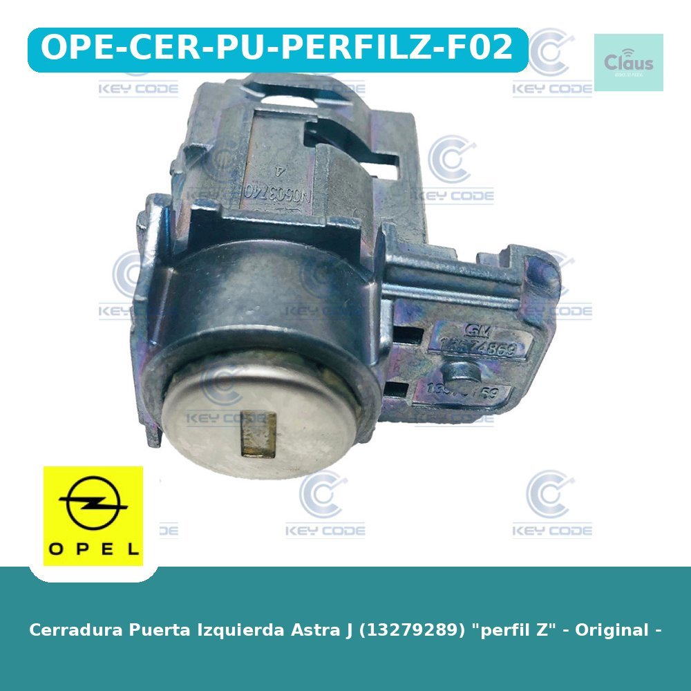 Cerradura Puerta Izquierda Astra J (13279289) "perfil Z" - Original -