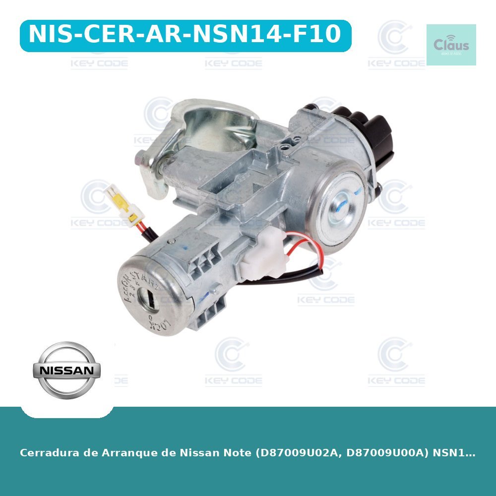 Cerradura de Arranque de Nissan Note (D87009U02A, D87009U00A) NSN14 - Original