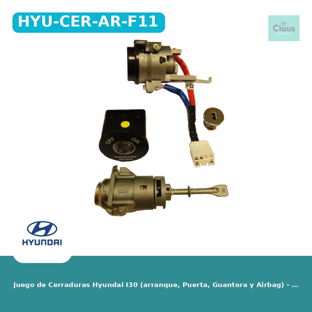 Juego de Cerraduras Hyundai I30 (arranque, Puerta, Guantera y Airbag) - Original -