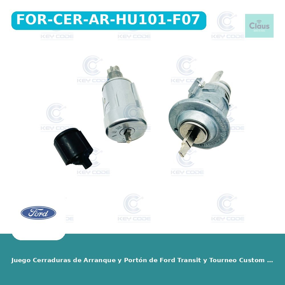 Juego Cerraduras de Arranque y Portón de Ford Transit y Tourneo Custom HU101 - Original -