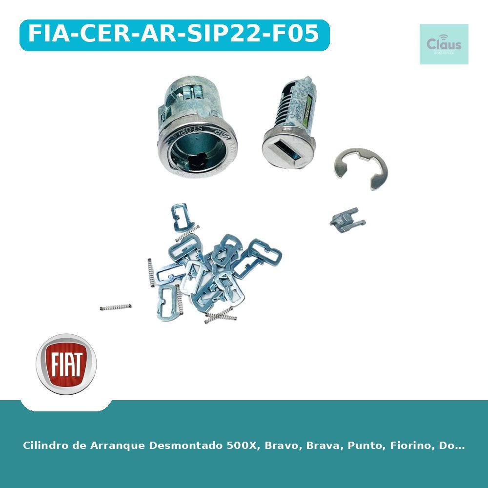 Cilindro de Arranque Desmontado 500X, Bravo, Brava, Punto, Fiorino, Doblo, Bipper, Nemo (660156, 4162DE), Daily V, SIP22