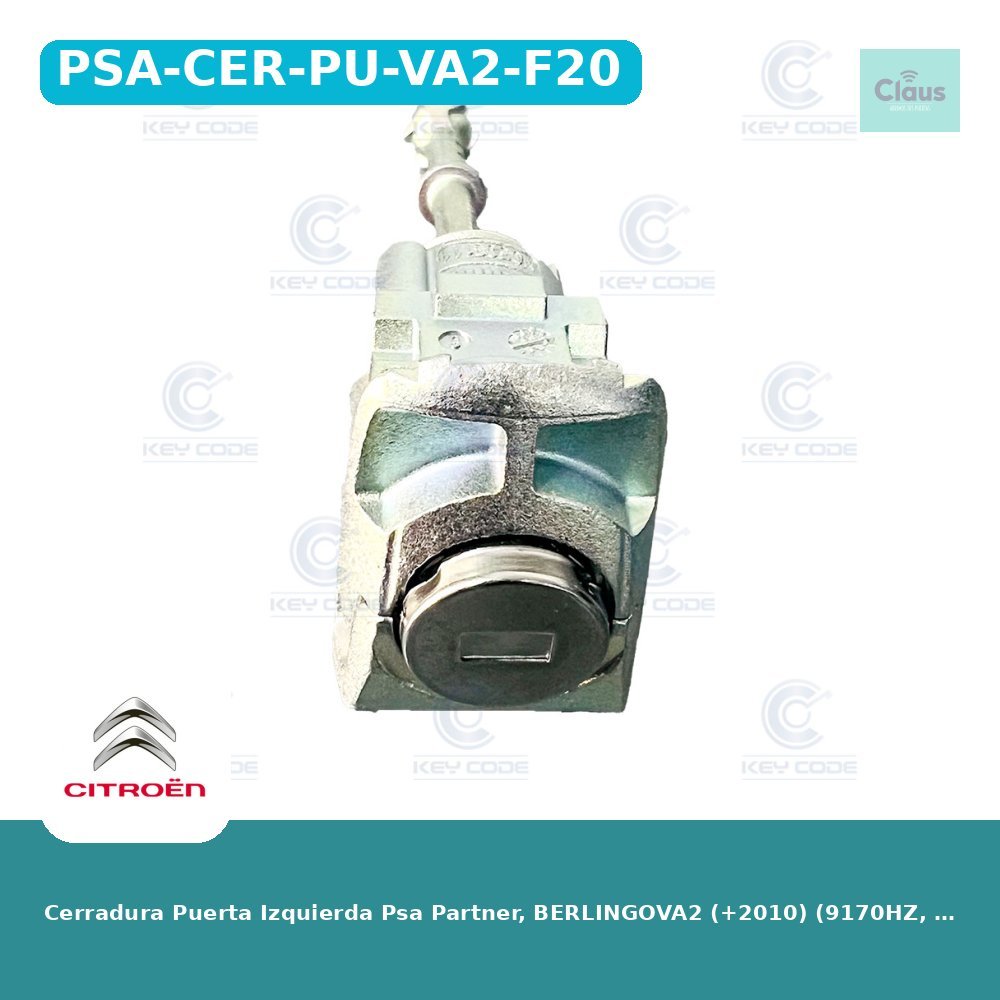 Cerradura Puerta Izquierda Psa Partner, BERLINGOVA2 (+2010) (9170HZ, 9170HW, 9170GS, 9170GT) (g) - Original -