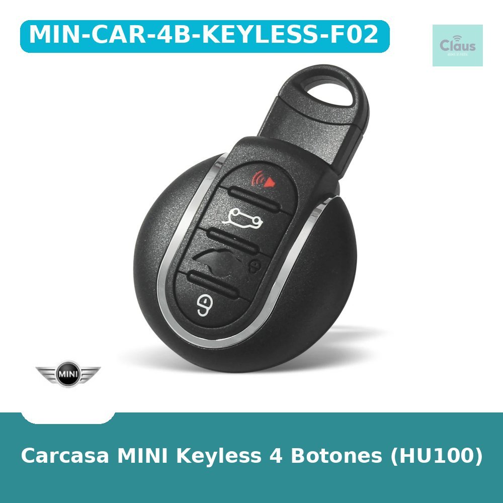 Carcasa MINI Keyless 4 Botones (HU100)