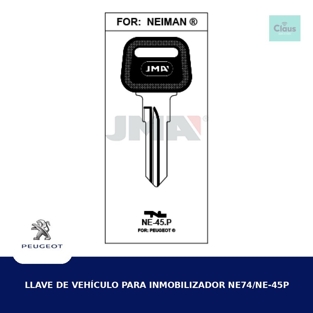 Llave de Vehículo para Inmobilizador NE74/NE-45P