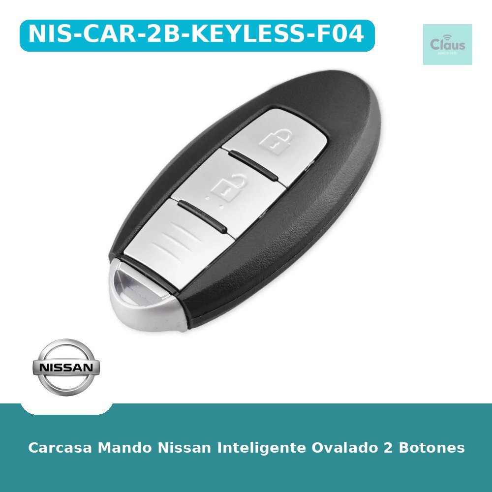 Carcasa Mando Nissan Inteligente Ovalado 2 Botones
