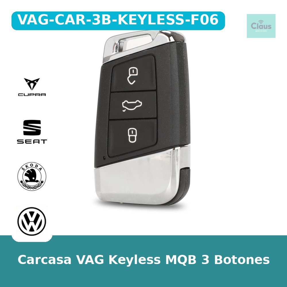 Carcasa VAG Keyless MQB 3 Botones