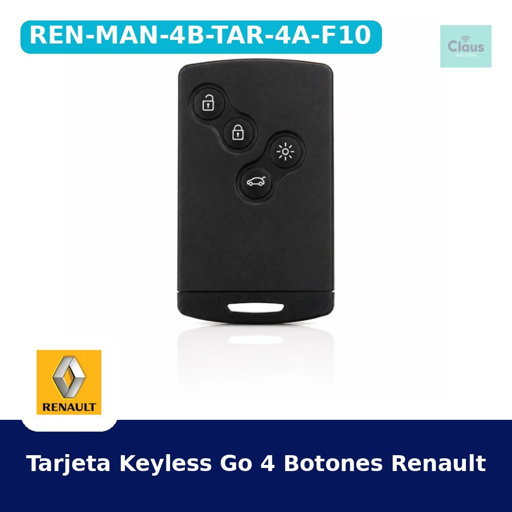 Tarjeta Keyless Go 4 Botones Renault
