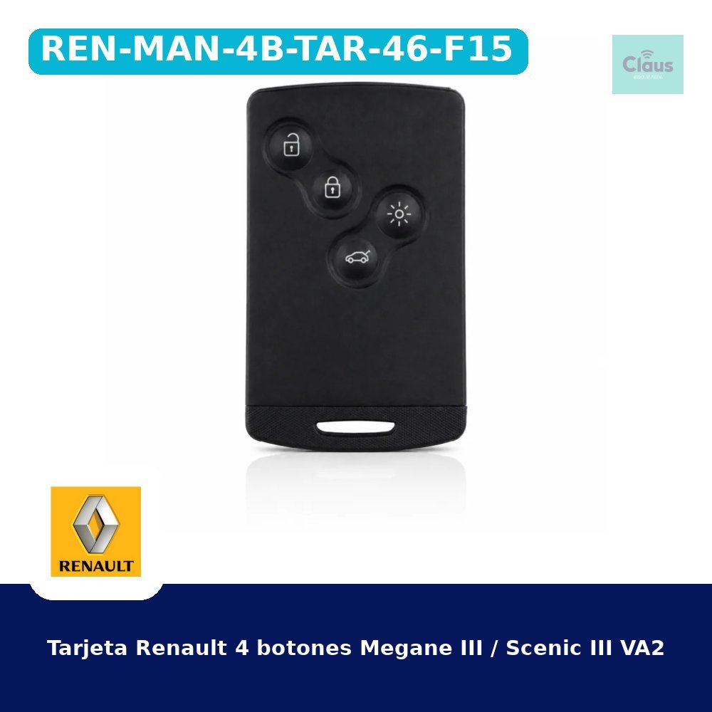 Tarjeta Renault 4 botones Megane III / Scenic III/ Laguna III Sin Manos Libres VA2