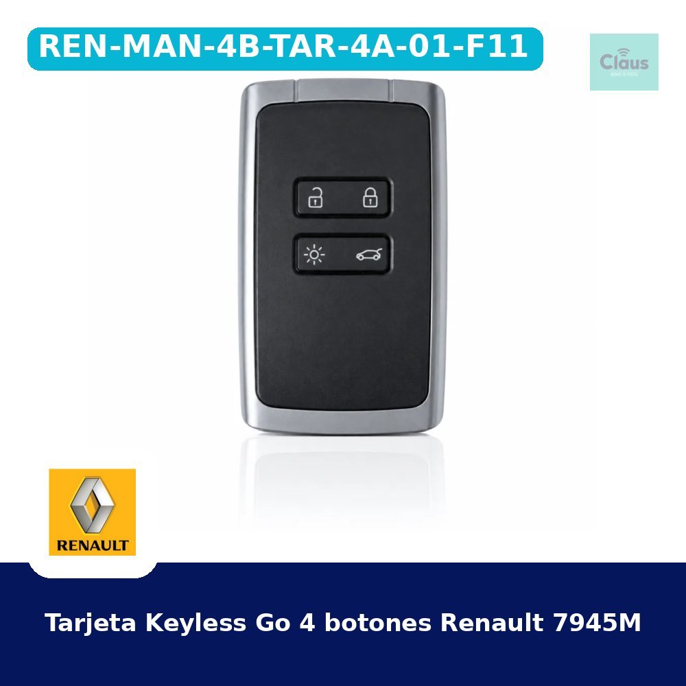 Tarjeta Keyless Go 4 botones Renault 7945M