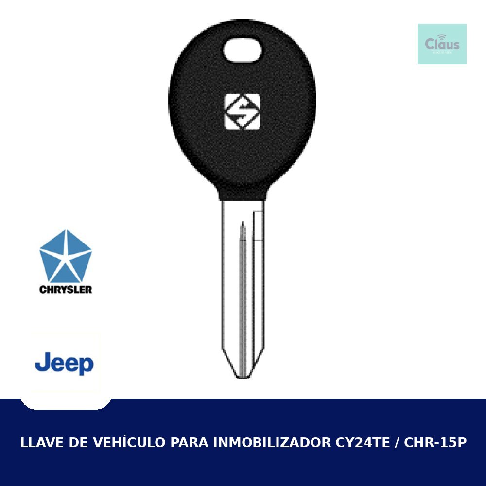 Llave de Vehículo para Inmobilizador CY24TE / CHR-15P