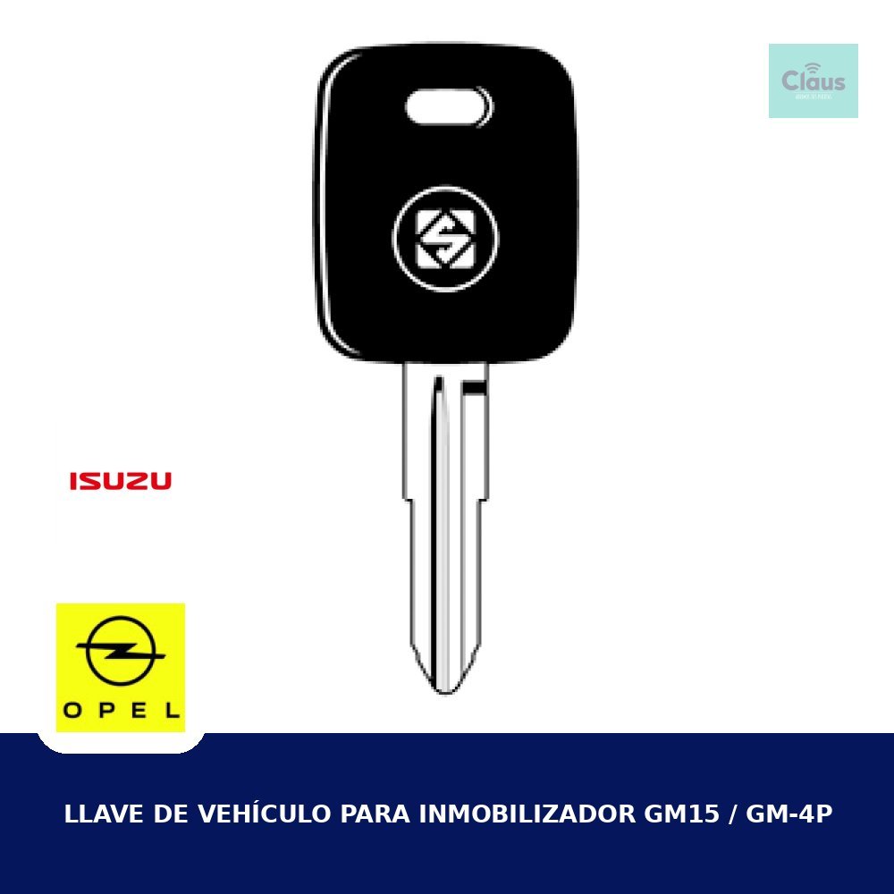 Llave de Vehículo para Inmobilizador GM15 / GM-4P