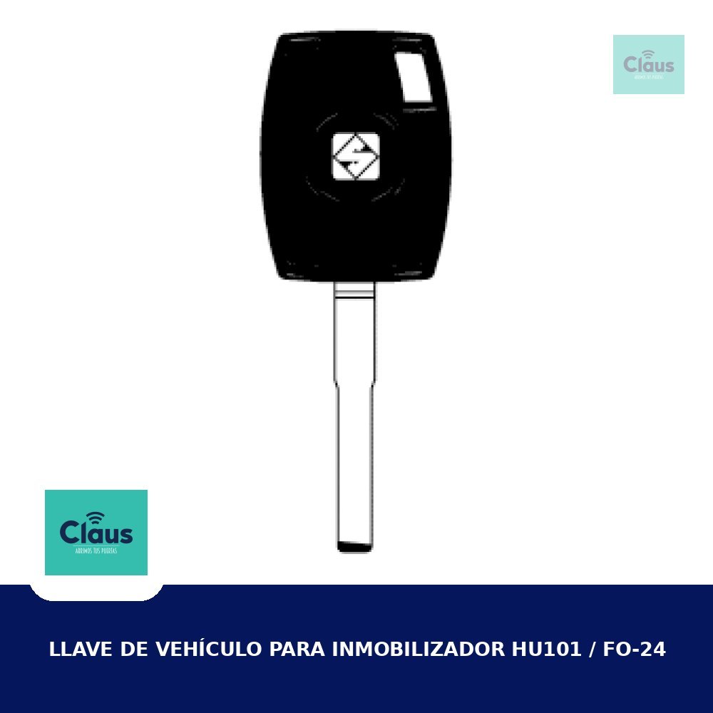 Llave de Vehículo para Inmobilizador HU101 / FO-24