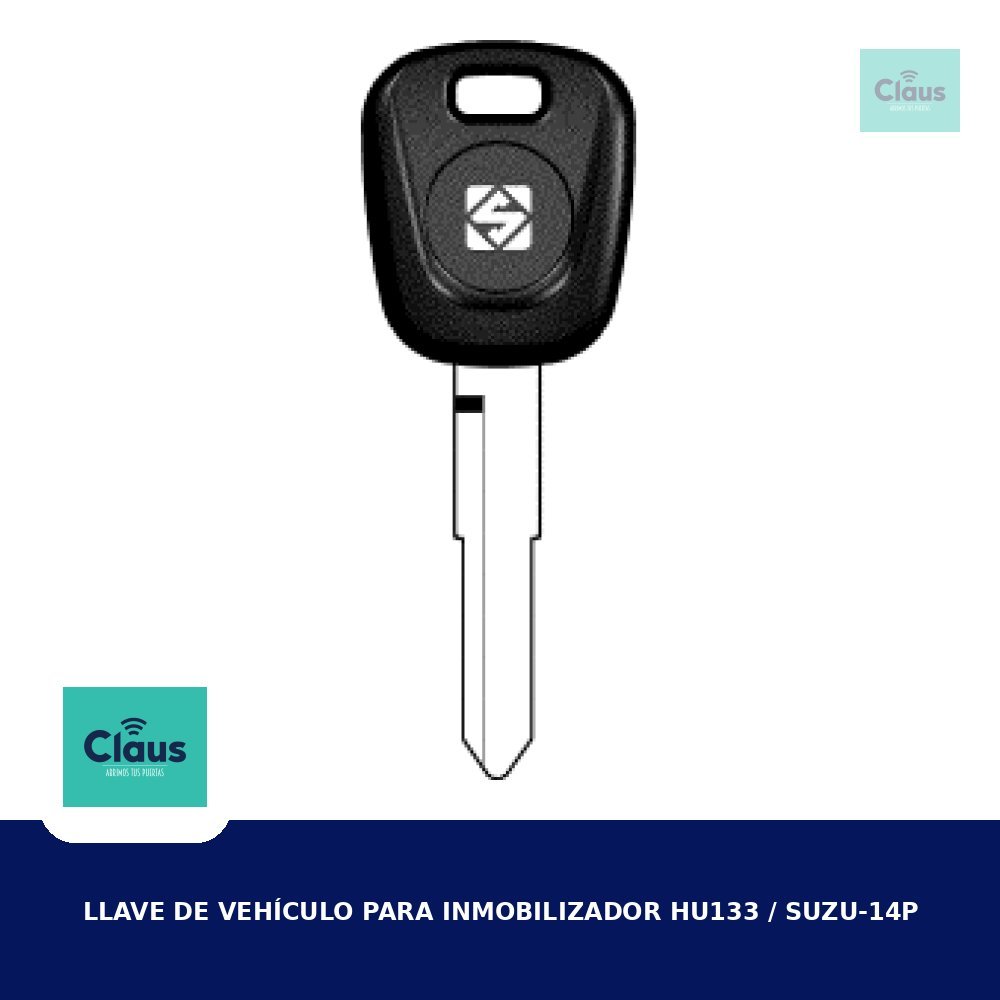 Llave de Vehículo para Inmobilizador HU133 / SUZU-14P