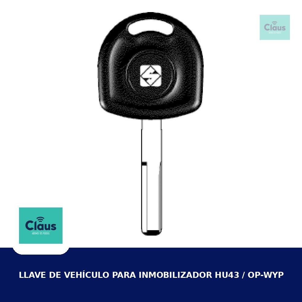 Llave de Vehículo para Inmobilizador HU43 / OP-WYP