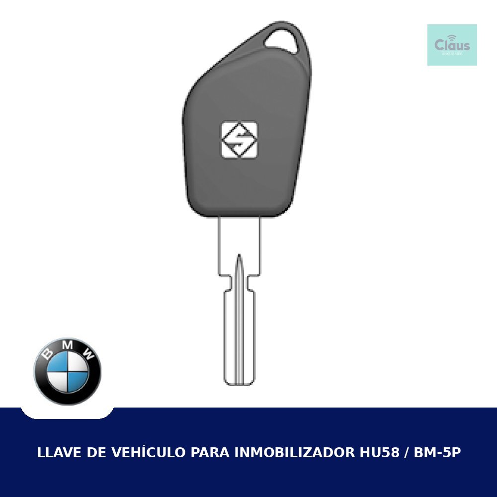 Llave de Vehículo para Inmobilizador HU58 / BM-5P