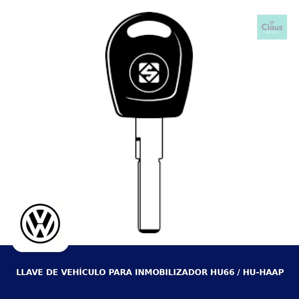 Llave de Vehículo para Inmobilizador HU66 / HU-HAAP