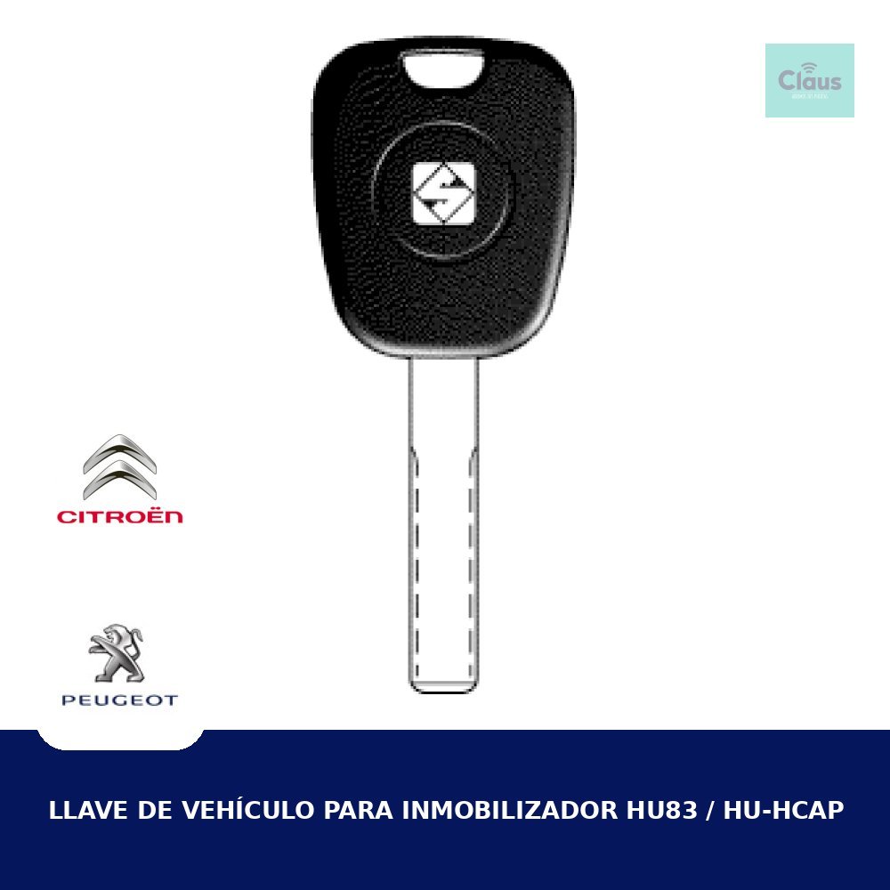 Llave de Vehículo para Inmobilizador HU83 / HU-HCAP