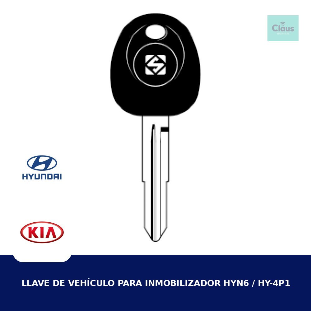 Llave de Vehículo para Inmobilizador HYN6 / HY-4P1