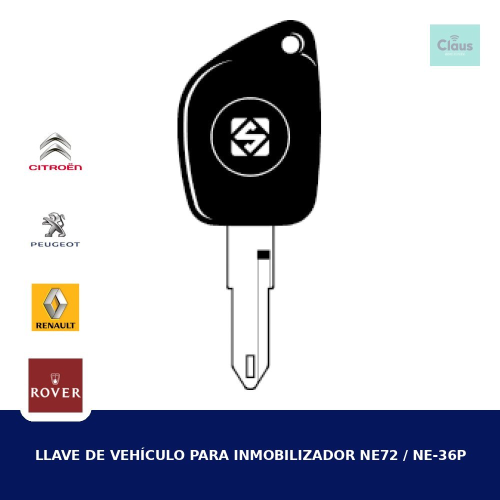 Llave de Vehículo para Inmobilizador NE72 / NE-36P