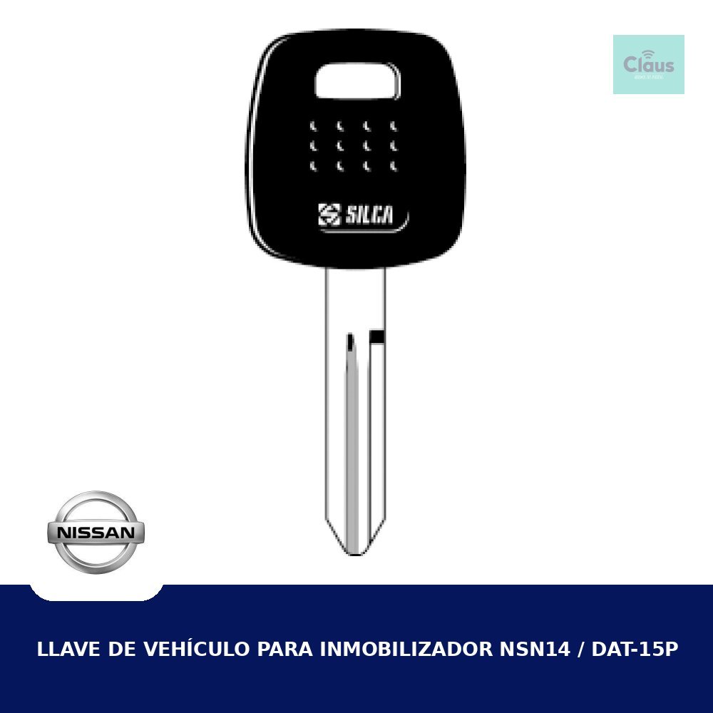 Llave de Vehículo para Inmobilizador NSN14 / DAT-15P