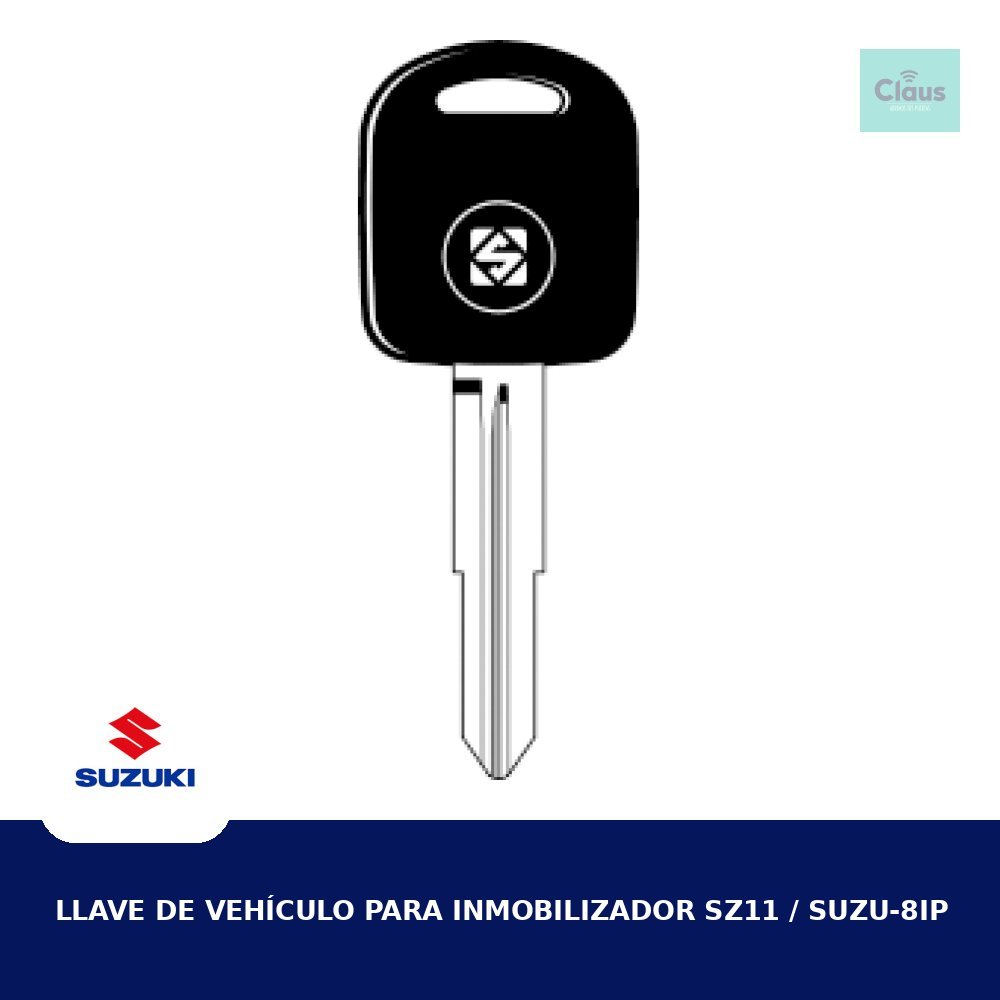Llave de Vehículo para Inmobilizador SZ11 / SUZU-8IP