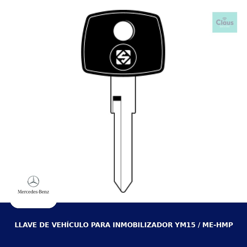 Llave de Vehículo para Inmobilizador YM15 / ME-HMP